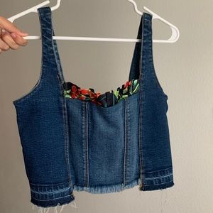 Zara Denim Crop Top